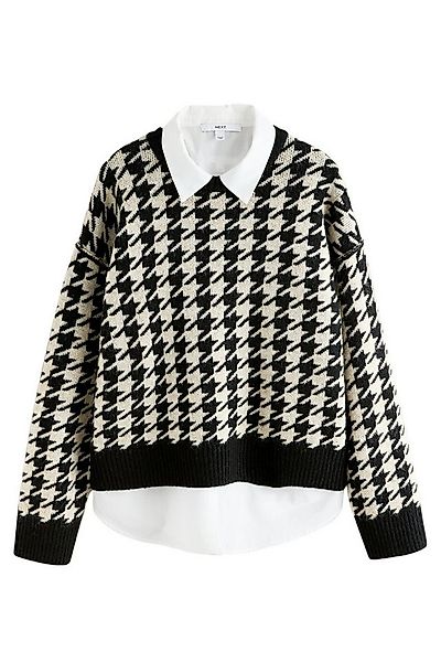 Next Strickpullover Strickpullover mit Hemdlage, Kragen und Wollanteil (2-t günstig online kaufen