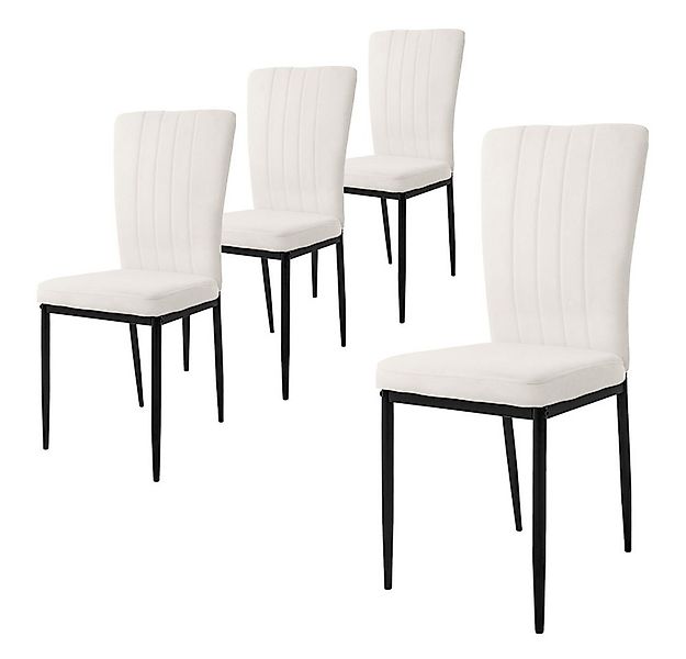 ML-DESIGN Stuhl Esszimmerstuhl mit Rückenlehne Samtbezug & Metallbeinen Küc günstig online kaufen