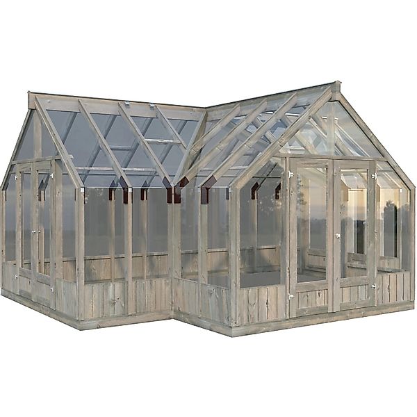 Palmako Gewächshaus Emilia 19 Grau 19,1 m² günstig online kaufen