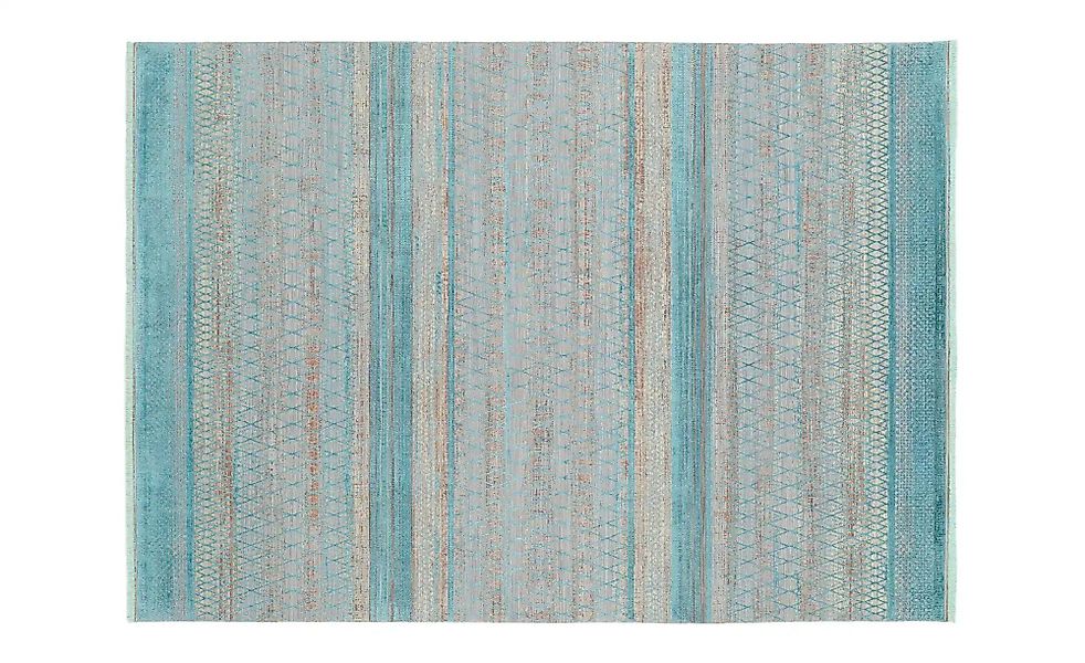 Teppich  Cremona ¦ blau ¦ Synthetische Fasern ¦ Maße (cm): B: 200 H: 0,7 Te günstig online kaufen