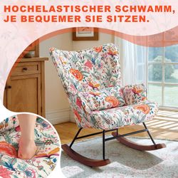 HomeMiYN Schaukelstuhl Patchwork Sessel Schwingsessel Relaxstuhl günstig online kaufen