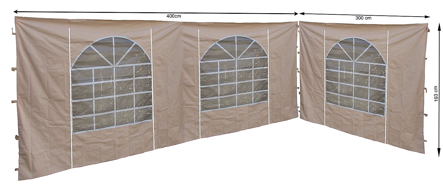 Quick Star Pavillonseitenteil 2 Seitenteile 300x193cm und 400x193cm mit PVC günstig online kaufen