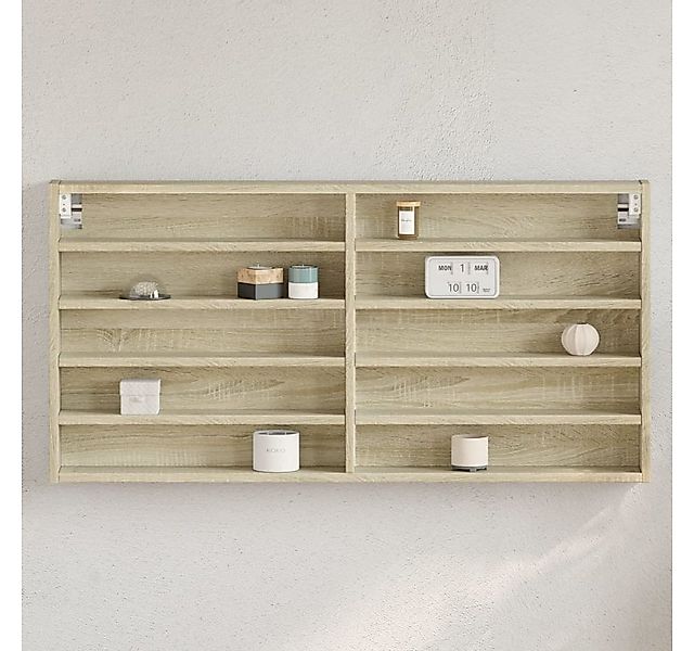 vidaXL Regal Vitrinenschrank Sonoma-Eiche 100x8,5x50 cm günstig online kaufen