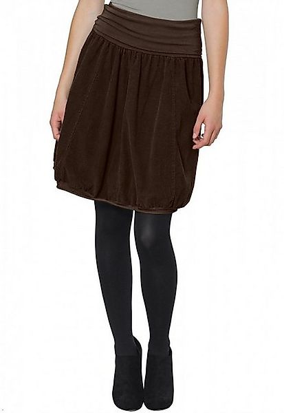 Caspar Faltenrock RO004 Damen Cord Rock knielang mit hohem elastischem Bund günstig online kaufen