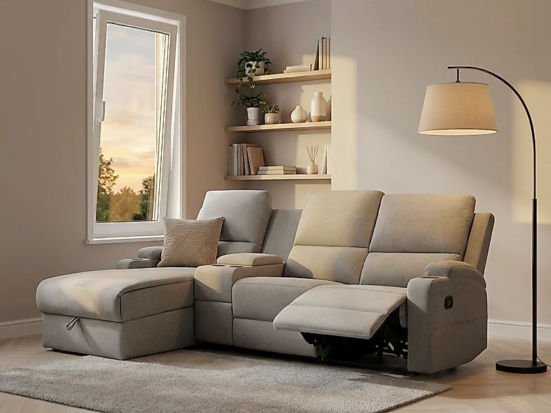OTTO home Ecksofa "NAPORI Multimediasofa, 3er Kinosessel XXL, L-Form, 3 Bez günstig online kaufen