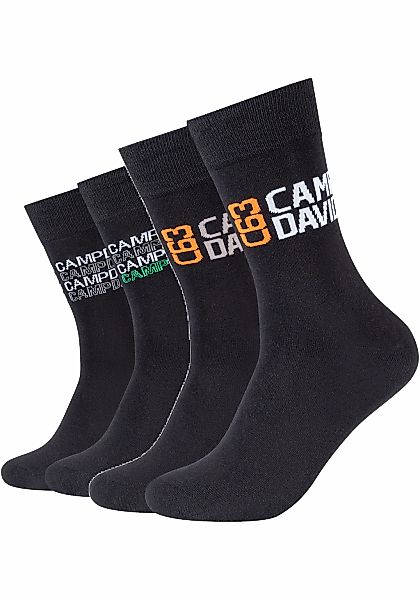 CAMP DAVID Socken "casual" 4 Paar tlg. mit Markenlogo günstig online kaufen