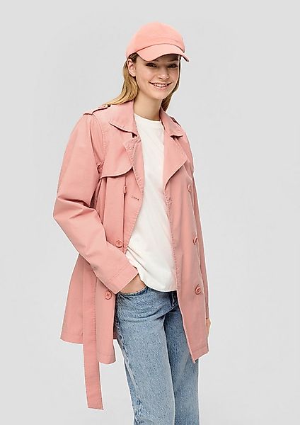 QS Trenchcoat Outdoor-Jacke Trenchcoat mit Bindegürtel günstig online kaufen