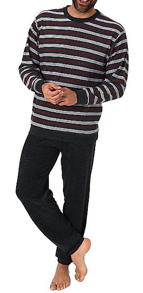 Normann Pyjama Herren Frottee Schlafanzug lang mit Bündchen - auch in Überg günstig online kaufen