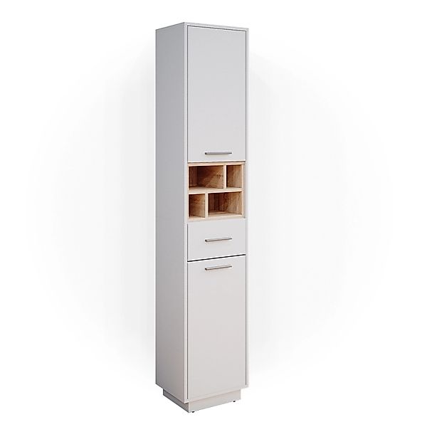 Vicco Hochschrank Beatrice, Weiß/Sonoma, 38 x 190 cm günstig online kaufen