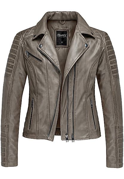 REPUBLIX Lederjacke KYANA Echtleder Damen Biker Zipper Jacke günstig online kaufen
