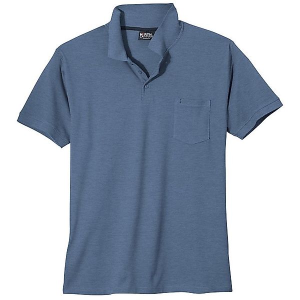 north 56 4 Poloshirt North 56°4 Allsize XXL Poloshirt jeansblau melange günstig online kaufen