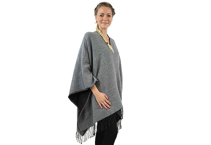 Antonio Poncho Antonio Wohlfühl-Poncho Damen Winter grau günstig online kaufen