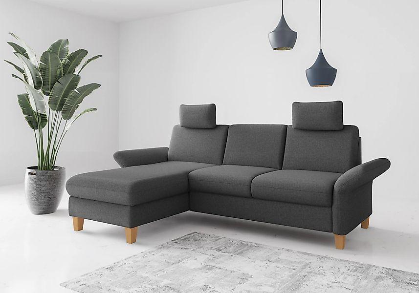 Home affaire Ecksofa "Rochelle", wahlweise mit Armlverstellung, Klappbett m günstig online kaufen