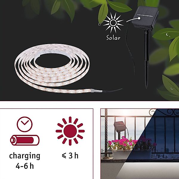 Paulmann 78896 Solar-LED-Strip 3 Meter, warmweiß günstig online kaufen