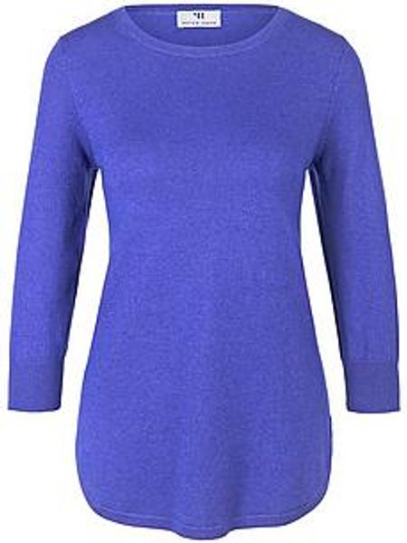 Rundhals-Pullover aus Seide und Kaschmir Peter Hahn lila günstig online kaufen