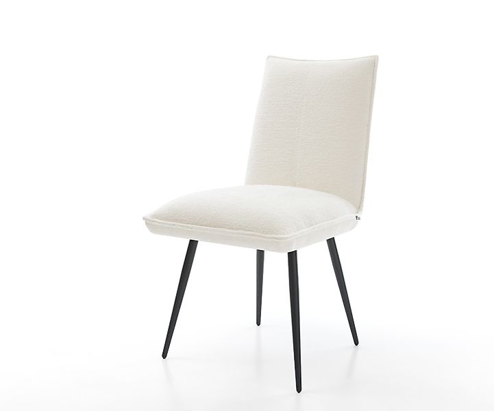 Esszimmerstuhl Lelio-Flex Bouclé Soft Beige 4-Fuß konisch Schwarz Taschenfe günstig online kaufen