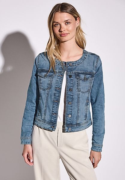 STREET ONE Jeansjacke mit Rundhalsausschnitt günstig online kaufen