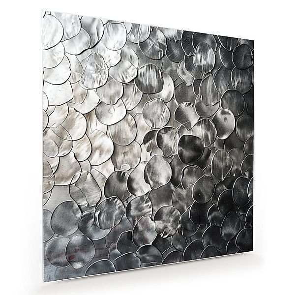 Primedeco Glasbild Wandbild Quadratisch Metallic Schuppen günstig online kaufen