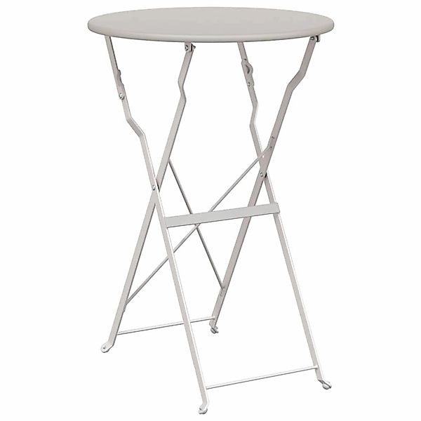 vidaXL Bistrotisch Beige Ø50x71 cm Pulverbeschichteter Stahl 42002965 günstig online kaufen