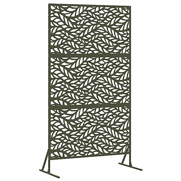 vidaXL Gartenzaun Sichtschutz Olivgrün Stahl, (1-St) günstig online kaufen
