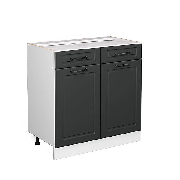 Vicco Unterschrank R-Line, Anthrazit Landhaus/Weiß, 80 günstig online kaufen