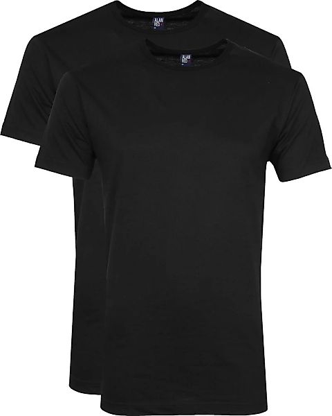 Alan Red Derby O-Ausschnitt T-Shirt Black (2er-Pack) - Größe L günstig online kaufen