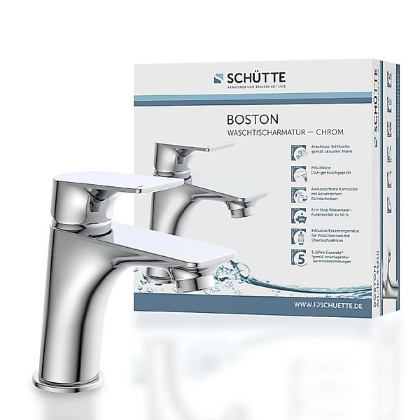 Schütte Waschtischarmatur BOSTON wassersparende Eco-Click-Funktion, inkl. günstig online kaufen