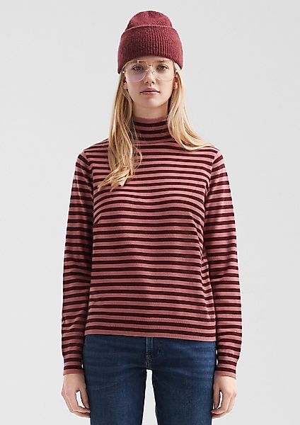 QS Longpullover Strickpullover Pullover mit Stehkragen günstig online kaufen