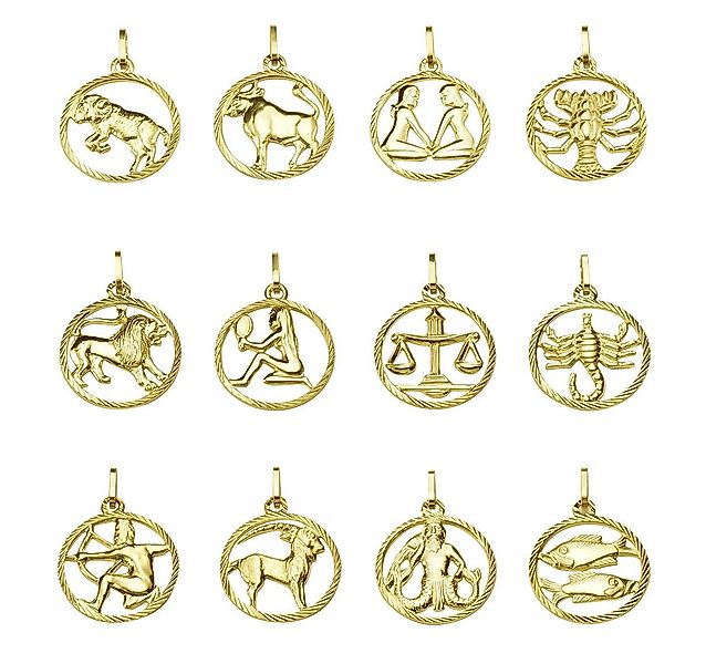 Vivance Kettenanhänger 925/- Sterling Silber vergoldet Sternzeichen Fische günstig online kaufen