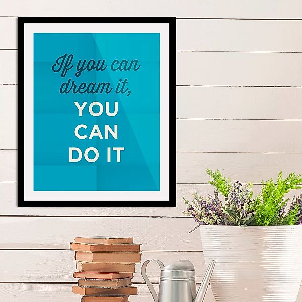 queence Bild "You can do it", Schriftzüge, (1 St.), gerahmt günstig online kaufen