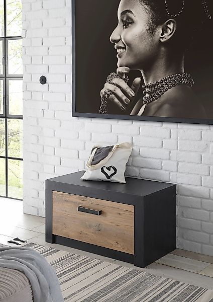 Home affaire Schuhbank "Brügge, Garderobenbank mit Klappe, moderne Sitzbank günstig online kaufen