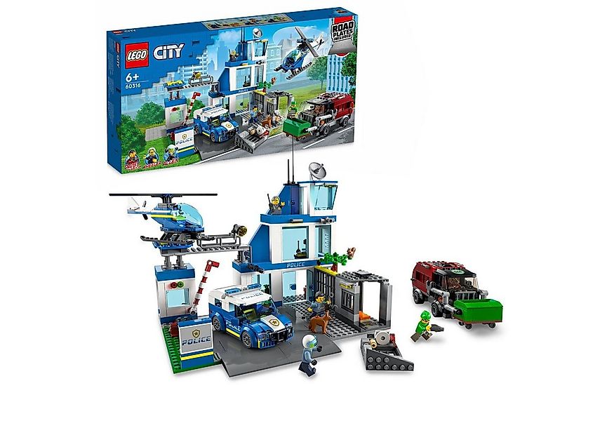 LEGO® Polizeistation (60316), LEGO® City Konstruktionsspielsteine, (668 St) günstig online kaufen