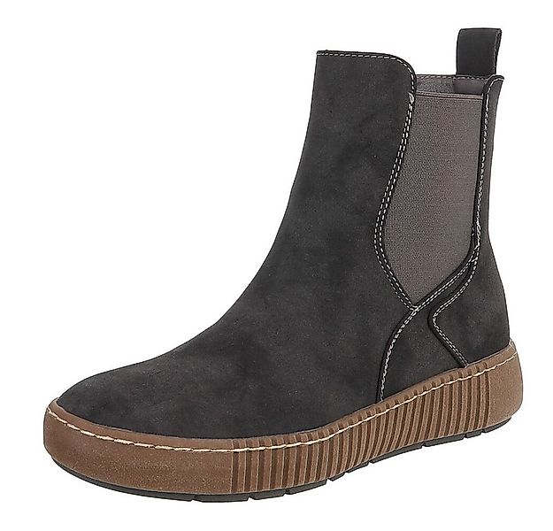 Ital-Design Chelsea-Boots mit elastischen Einsätzen für Damen Stiefelette ( günstig online kaufen