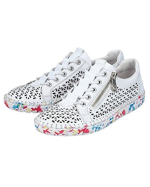 Rieker (Glattleder) M2357 weiss/bunt Damen Sneaker günstig online kaufen