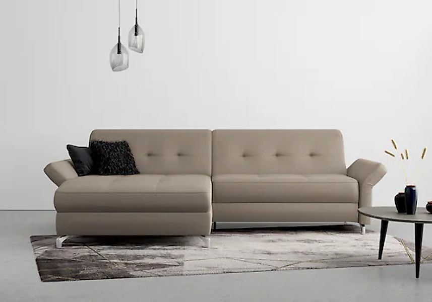 Home affaire Ecksofa »Maredo L-Form« Federkern, wahlweise auch mit Kopfteil günstig online kaufen