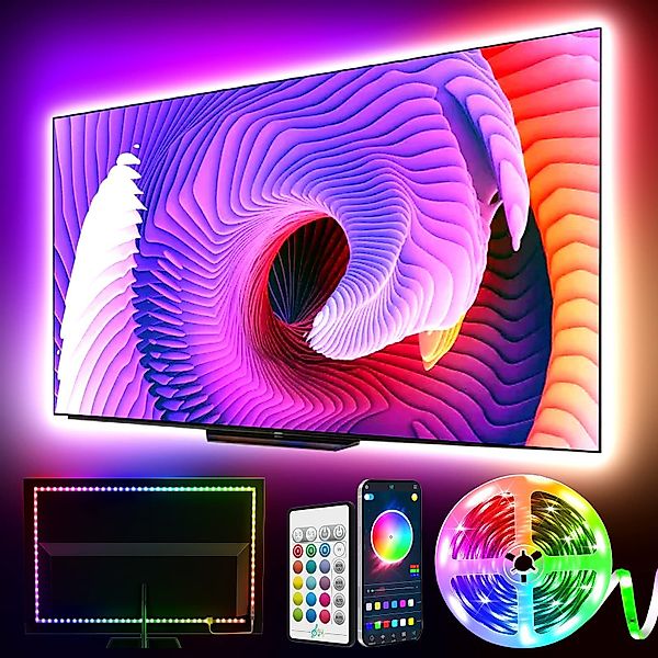 Jibenhome LED Stripe TV LED-Hintergrundbeleuchtung Dimmbar günstig online kaufen