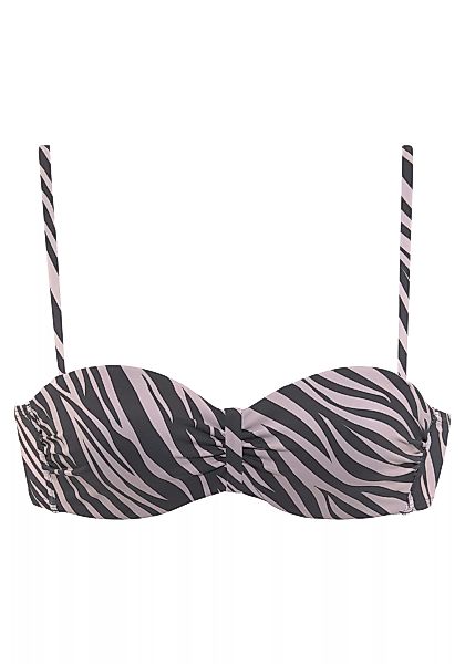 LASCANA Bügel-Bandeau-Bikini-Top "Kaa", mit Animal-Design günstig online kaufen