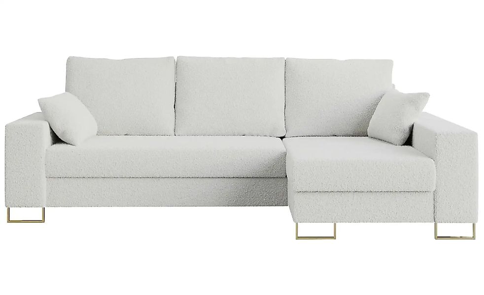 Ecksofa mit Schlaffunktion Dorain ¦ weiß ¦ Maße (cm): B: 242 H: 85 Polsterm günstig online kaufen