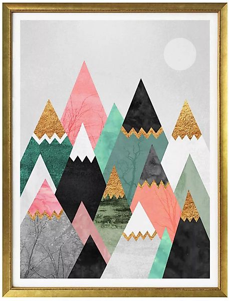 Wall-Art Poster "Bunte Berge", Berge, (1 St.) günstig online kaufen