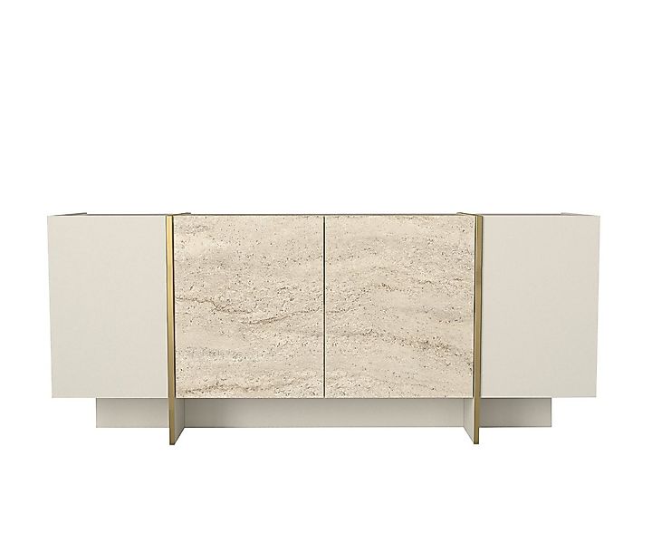 moebel17 Sideboard Veyron in Beige mit Granit Marmor Optik (Einzelmöbel, 1 günstig online kaufen