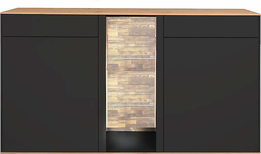 Mäusbacher Kommode Faro Sideboard B 159 cm, inkl. Beleuchtung, Push to open günstig online kaufen