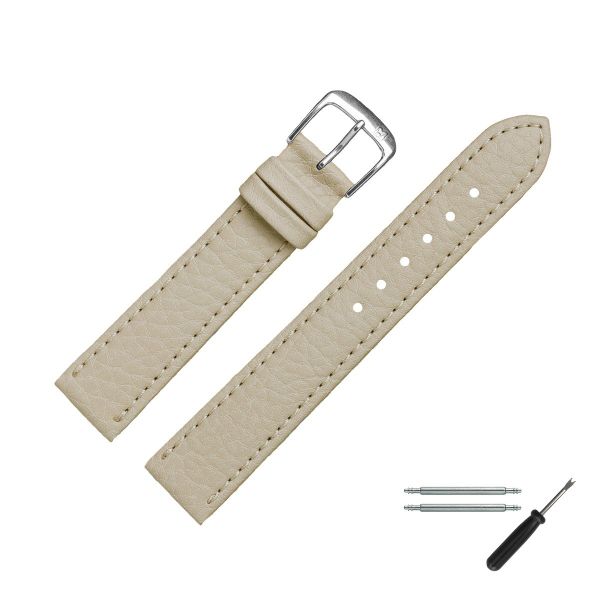 MARBURGER Uhrenarmband 20mm Kunststoff Vegan Beige günstig online kaufen