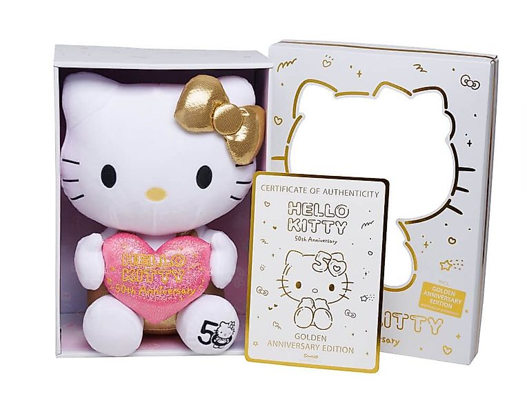 Hello Kitty Plüschfigur 50 Jahre Jubiläum günstig online kaufen