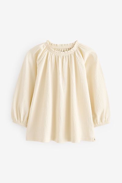 Next Blusenshirt Langärmelige Bluse mit Raffausschnitt günstig online kaufen
