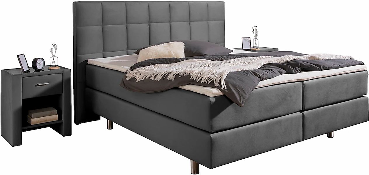 INOSIGN Boxspringbett "Loomis", inkl. Topper, wahlweise in H2, H3 oder H4 e günstig online kaufen