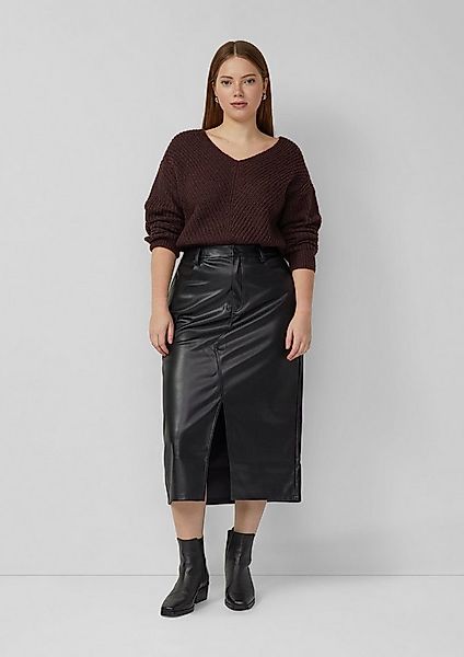 QS Midirock Rock Rock in Leder-Optik günstig online kaufen