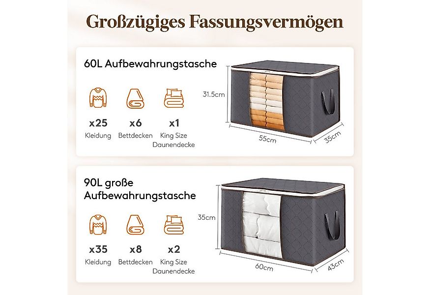 Lifewit Aufbewahrungsdose Aufbewahrungsbox mit Deckel, Kleiderschrank Organ günstig online kaufen