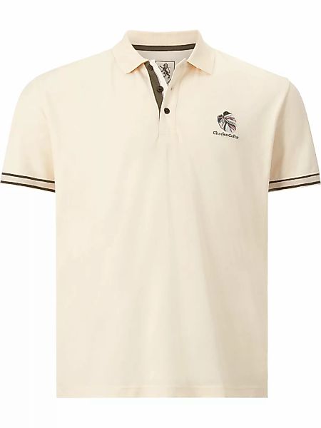 Charles Colby Poloshirt "Poloshirt EARL KAHEDIN", mit Blatt-Stickerei günstig online kaufen