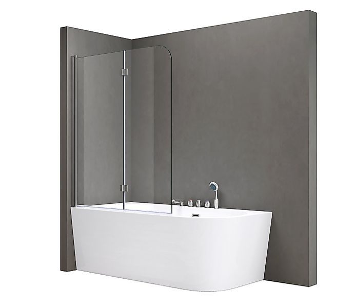 doporro Duschwand für Badewanne Badewannenaufsatz inkl. Nano-Versiegelung 6 günstig online kaufen