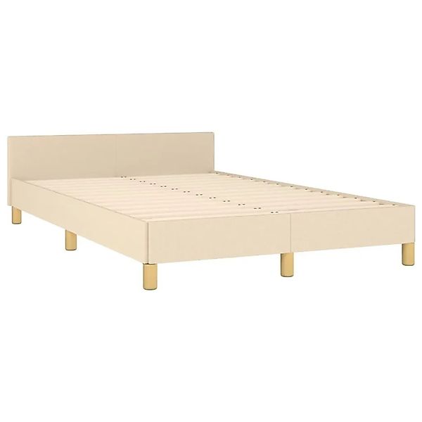 vidaXL Bettgestell ohne Matratze Creme 120x190 cm Stoff 379539 günstig online kaufen
